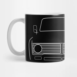 International Harvester IH Travelall / Travelette classic 1970s truck white outline graphic Mug